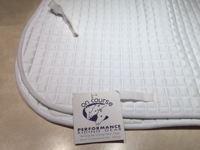 On Course White Full size Square Pad NWT