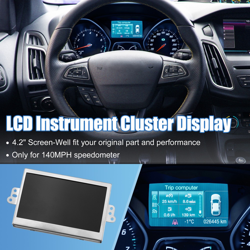 Pack (1) LCD Display Color Screen Speedometer for Ford Focus Escape 2013-2016
