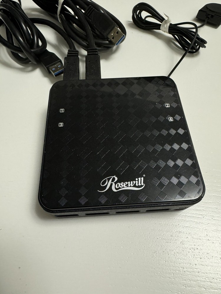 Rosewill 4 Port USB Cable KVM Switch  SHIPPING b