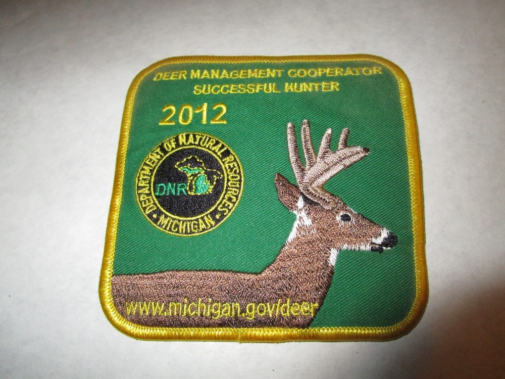 2012 MICHIGAN DNR SUCCESSFUL DEER HUNTER PATCH-