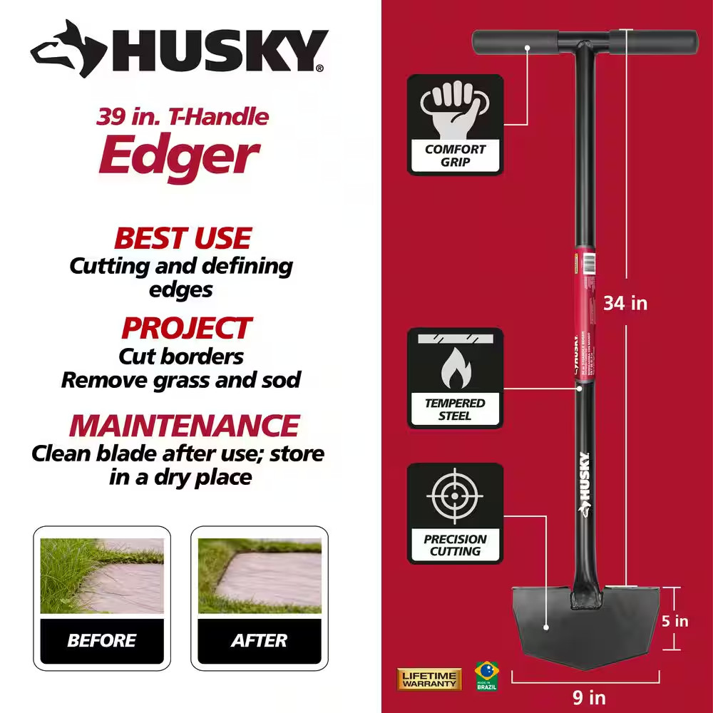 34 In. T-Handle Edger