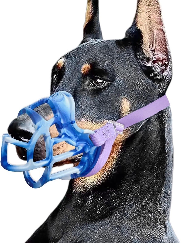 Blue Basket Muzzle - Allows Panting & Drinking Ideal Size 5  (Snout 12¼-13¾"’)