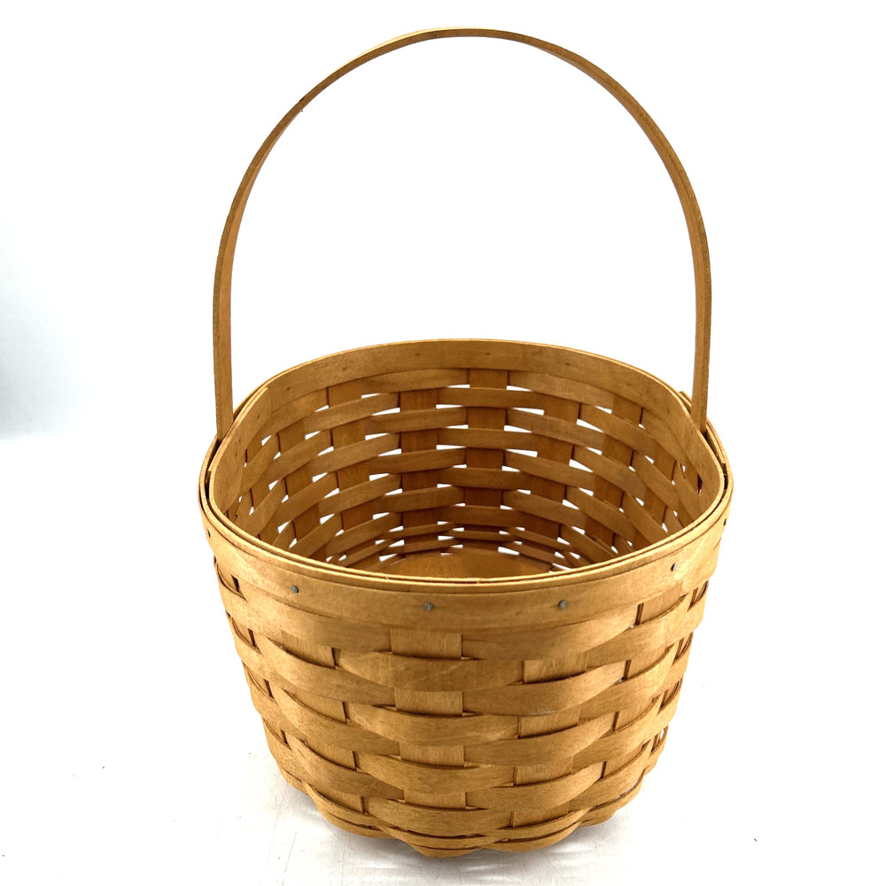 2008 Longaberger Light Brown Oval Spring Basket 11x9"