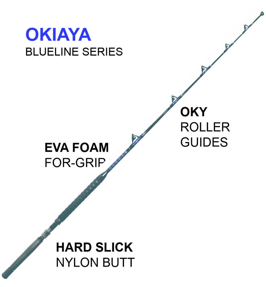 OKIAYA COMPOSIT 30-50LB "BLUELINE" SALTWATER BIG GAME ROLLER