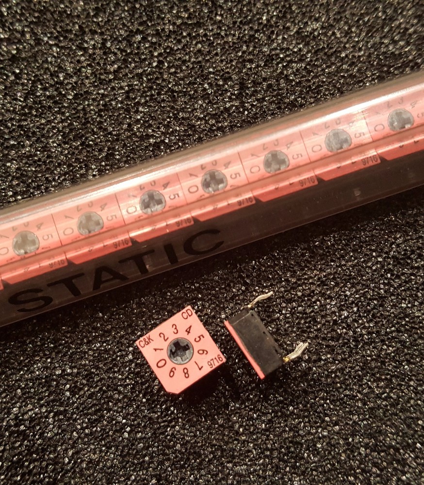 C&K CD10CM0CK 10 Position 8mm DIP Coded Rotary Switch **NEW**