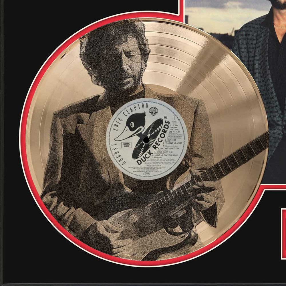 Eric Clapton August Custom Etched Reproduction Signed LP Display