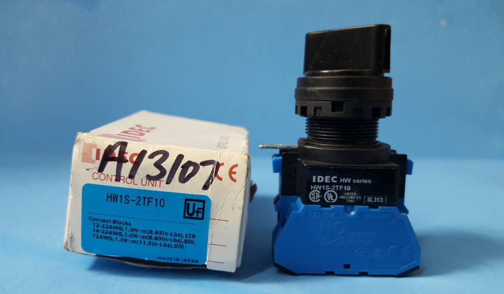 ONE- Selector Switch, HW1S-2TF10, IDEC, Normally open