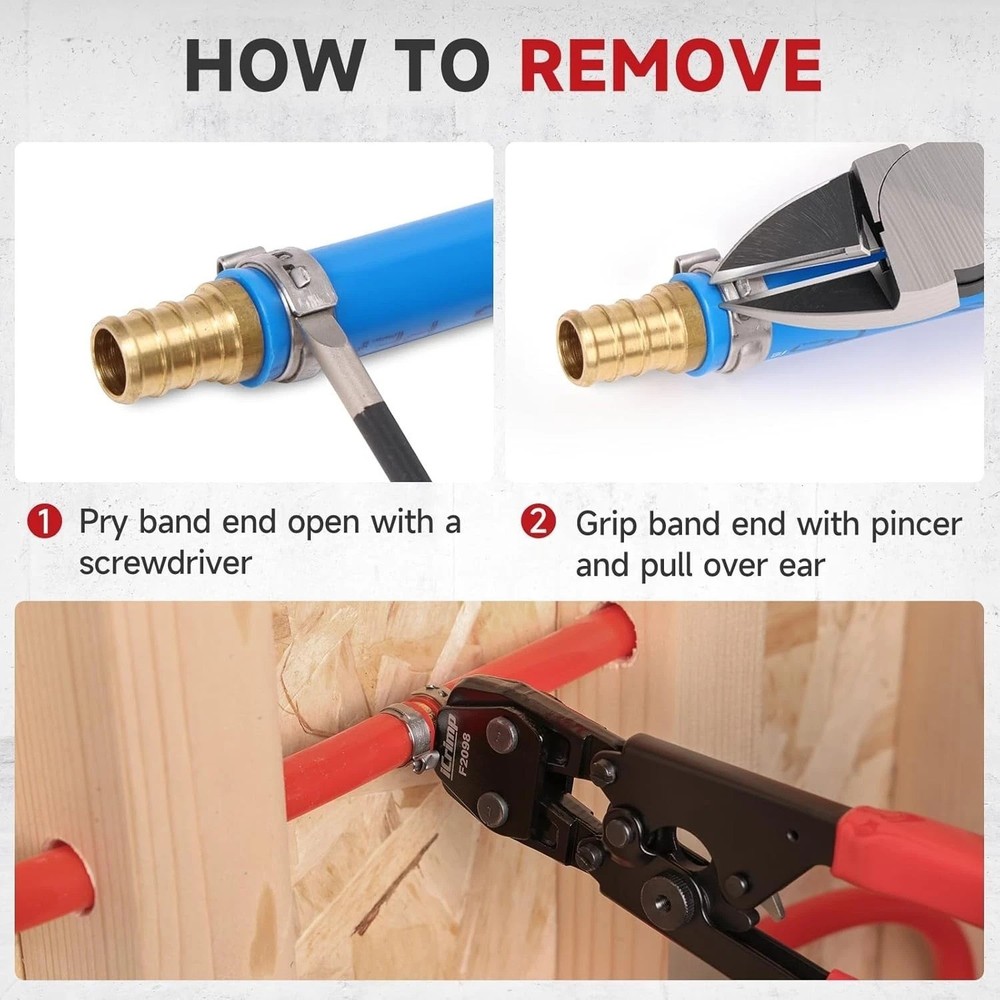 Durable iCrimp PEX Crimp Tool with Ergonomic Grip - Effortless Ratcheting Design