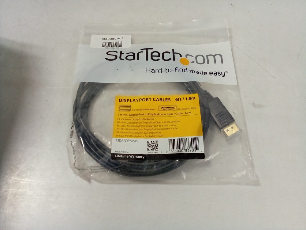 StarTech MDP2DPMM6 Mini DisplayPort to DisplayPort 1.2 Cable, 6ft