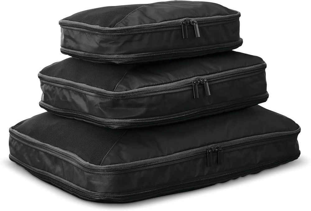 Samsonite 3-Piece Compression Packing Cube Set, Black