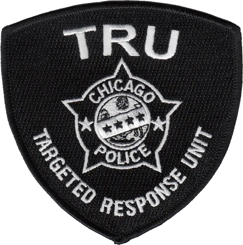 CHICAGO POLICE SHOULDER PATCH: Targeted Response Unit (TRU) Black