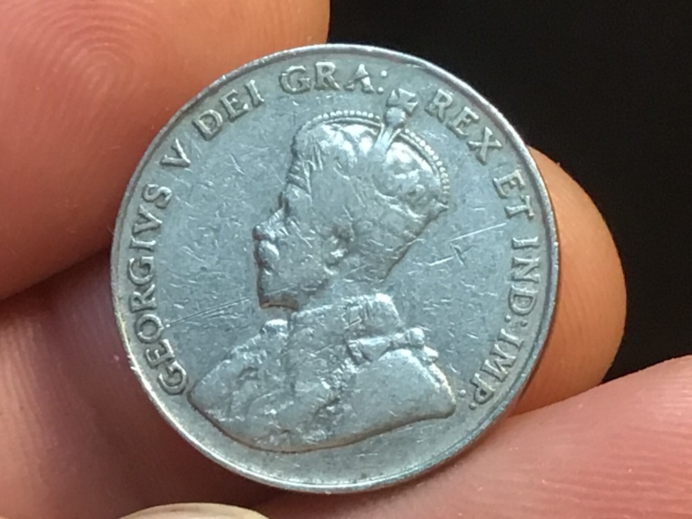 1924 Canadian Five Cent, Penny, Canada Nickel