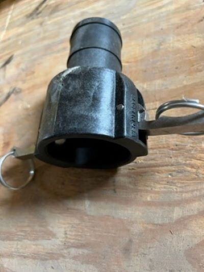 Polypropylene 2" female coupler x hose shank can lever coupling