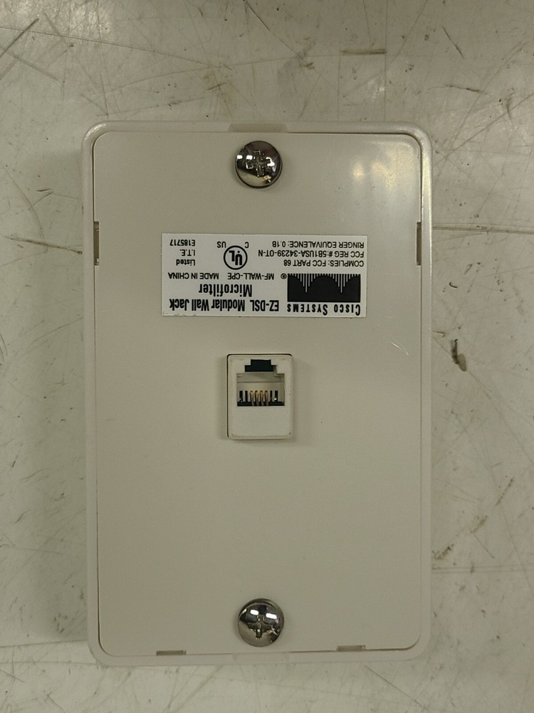Cisco Systems EZ-DSL Modular Wall Jack Microfilter