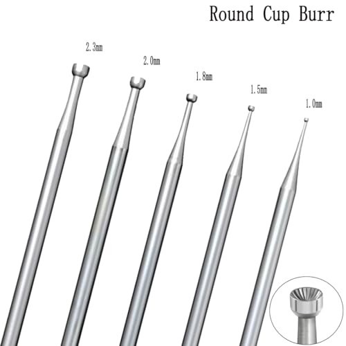 24 Pcs Lapidary Burr Set - Assorted Ball Burs, Stone Setting Bits & Cup Burrs