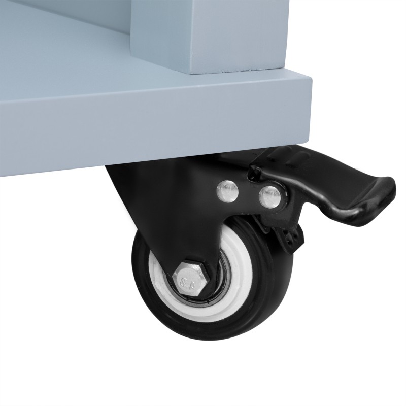 Kitchen Island with Extendable Dining Table, Rolling Wheels, Storage, Power