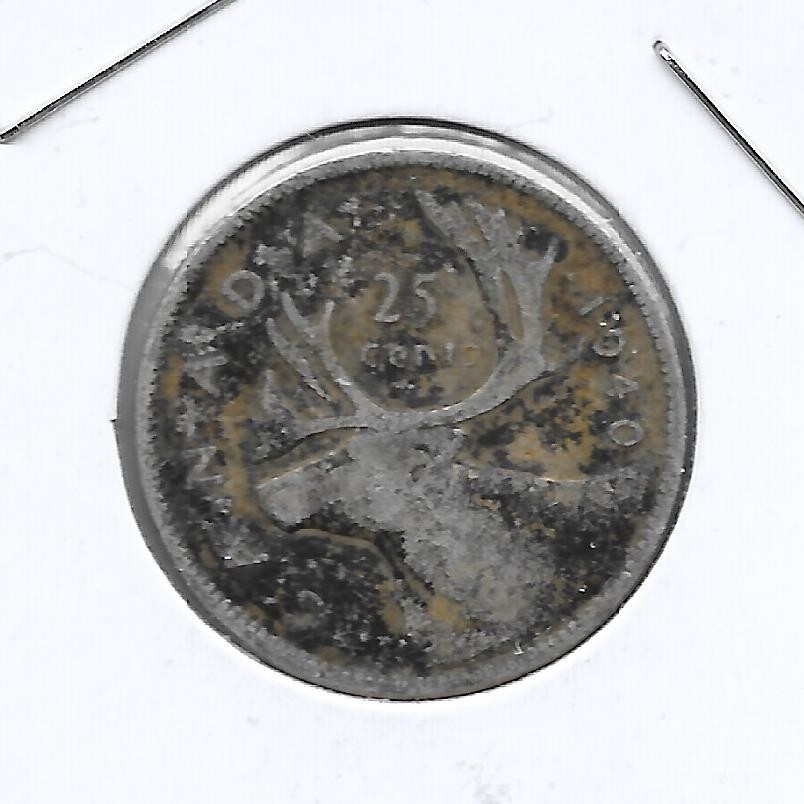 1940 CANADIAN 25 CENT QUARTER NICE (SILVER)