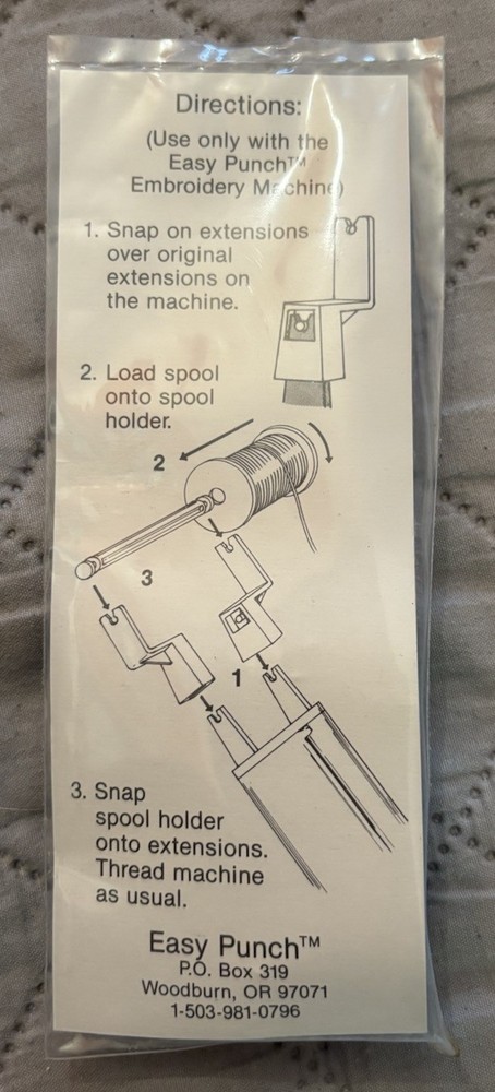 EASY PUNCH LARGE SPOOL HOLDER 8603 FOR AUTOMATIC EMBROIDERY MACHINE