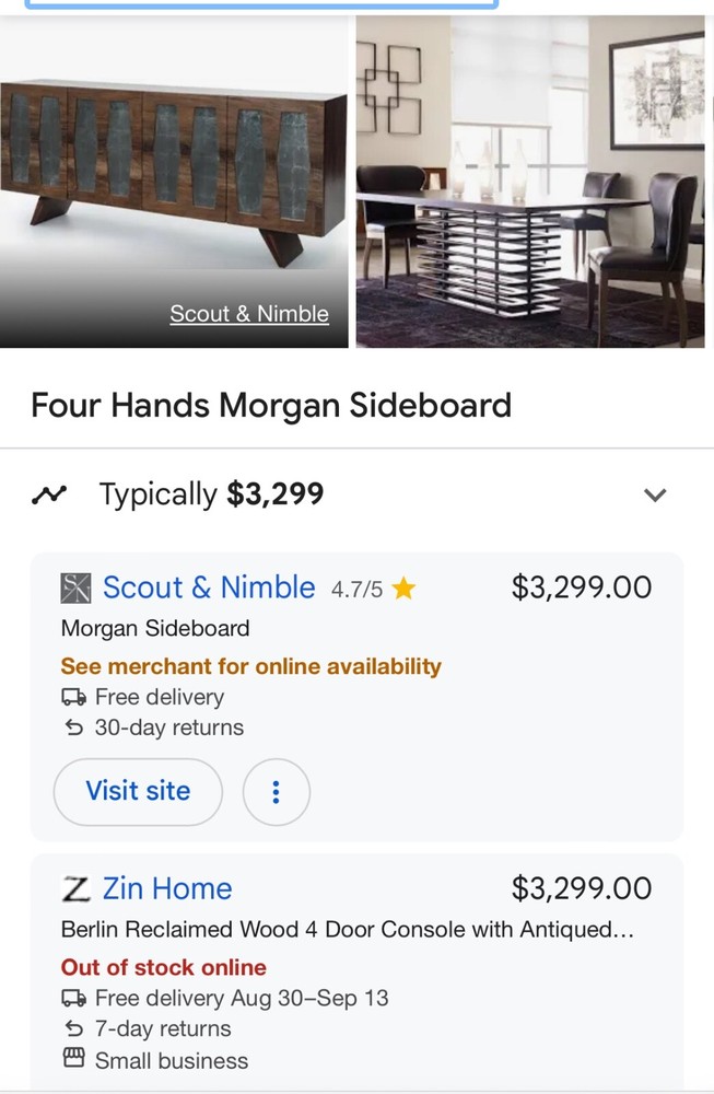 mid century modern sideboard buffet