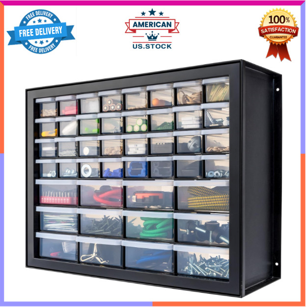 Stackable 44 Drawer Screw Organizer Cabinet for Tools, Beads & Electronics