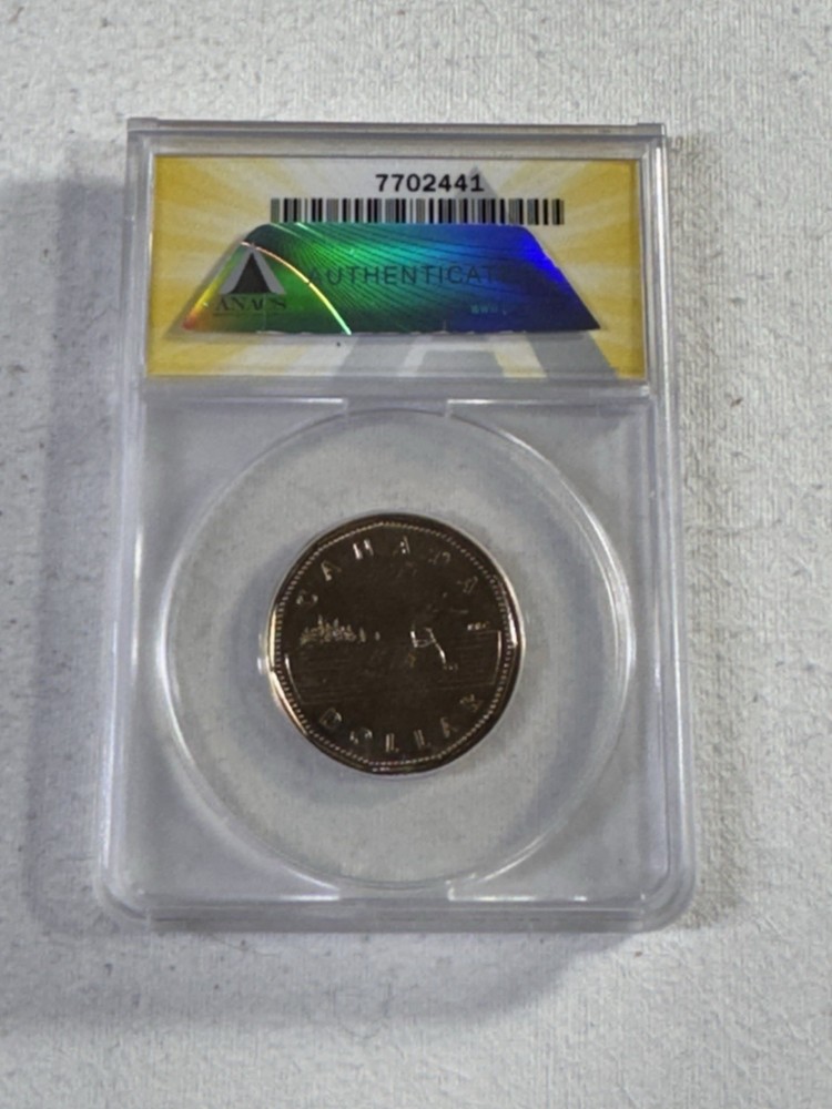 2002 Canada $1 Loonie Graded MS 68 by ANACS