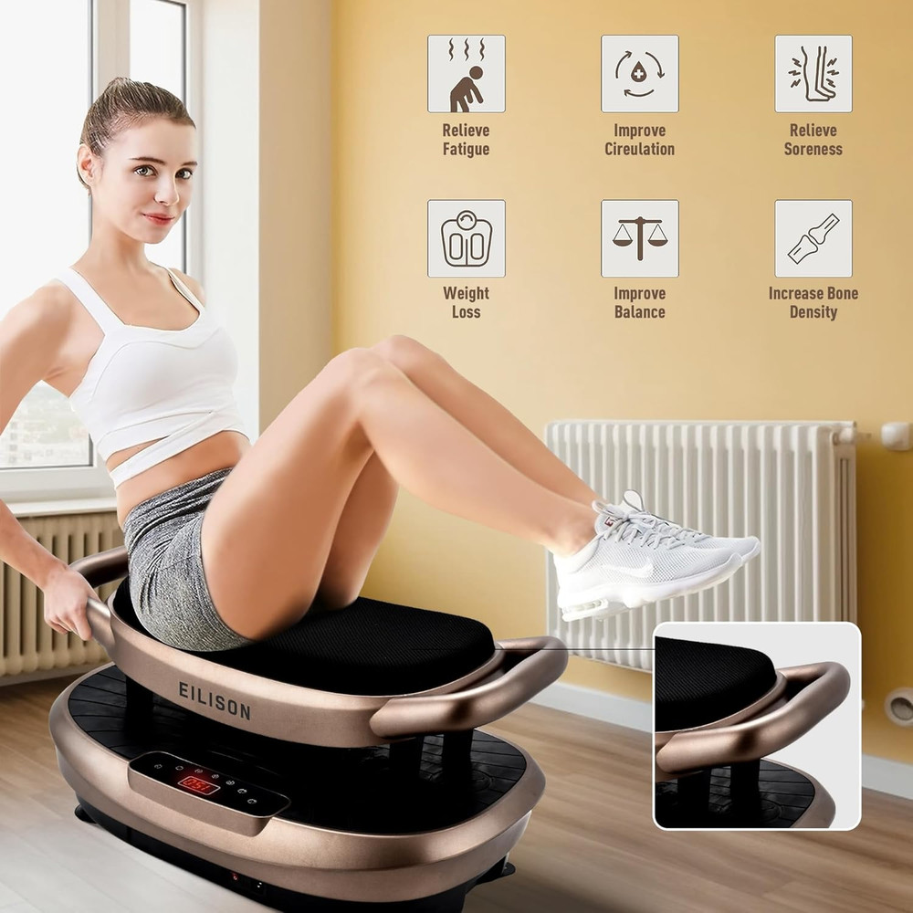 FITABS 3D Vibration Plate Exercise Machine with Seat - Ocsillation, Pulsation +