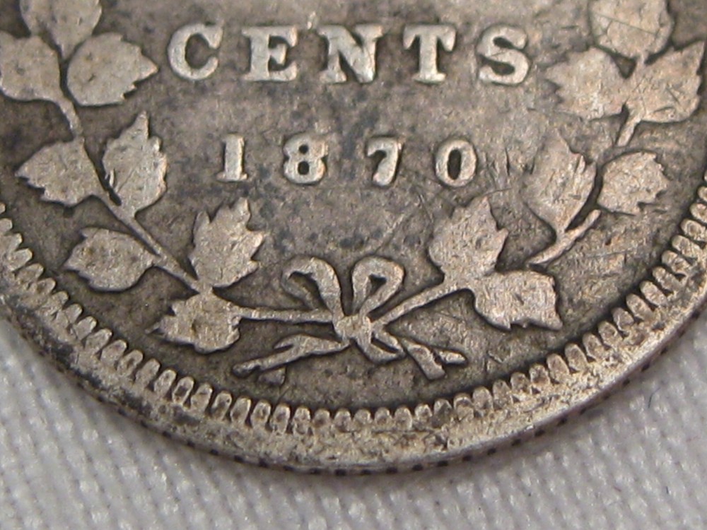 1870 Silver 5¢ Five Cent CANADA. #11
