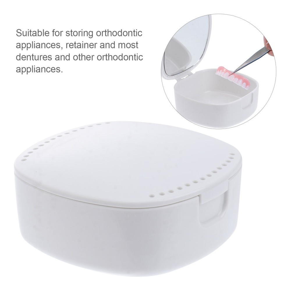 Mirror Retainer Case Retainer Mouth Guard Denture Storage Box