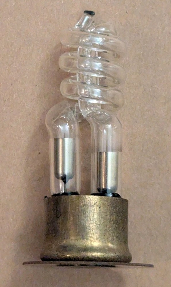Vintage Helical Flash Tube on Base Unknown Brand