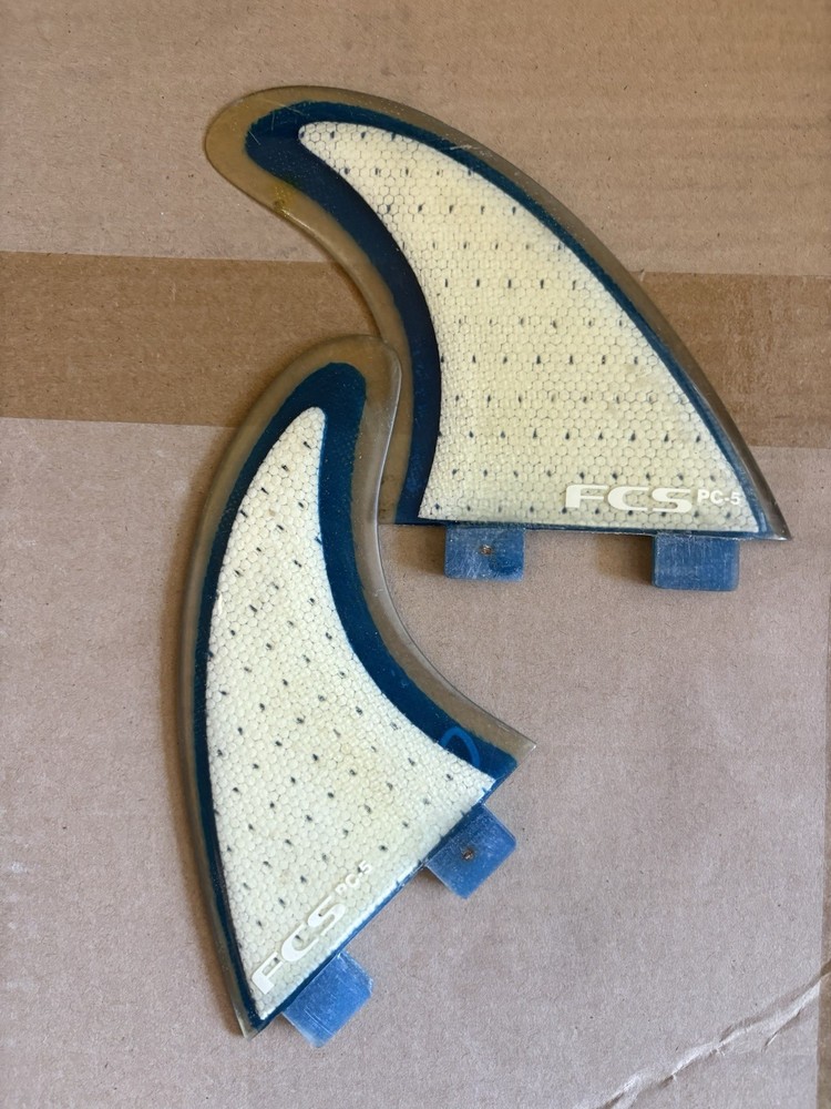 FCS PC-5 Surfboard Fins replacement White/Blue