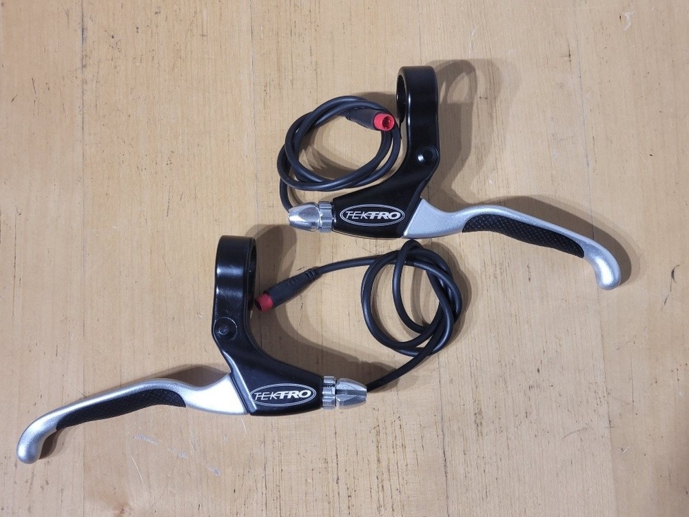 Ebike Brake Levers Tektro E-BikeKit Branded Replacement W/Red Ends