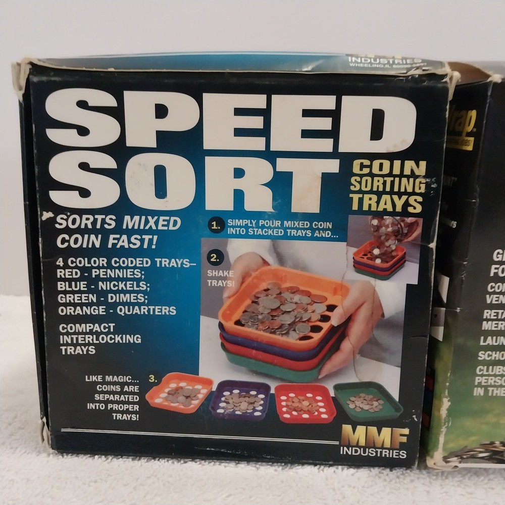 Speed Sort And Rapid Wrap Coin Sorter And Roller Set (Missing Penny Tray) #B030