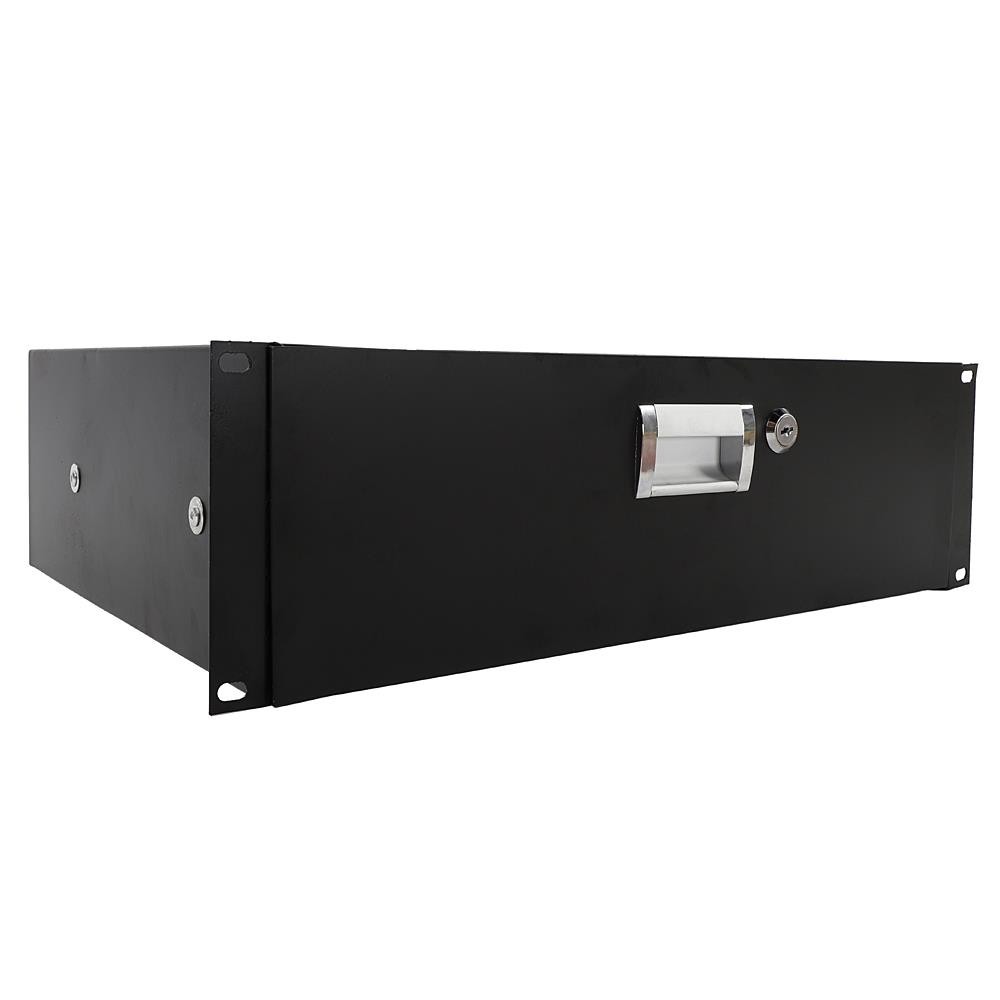 19" 3U Equipment Rack Drawer-Module Storage Patch Panel Data Cabinet With Key