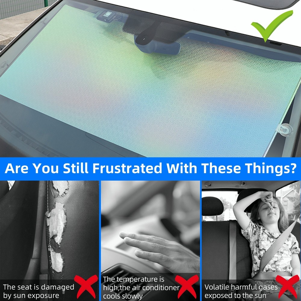 Retractable Auto Sun Shade Shield Front windows Roll Curtain Visor UV Protection