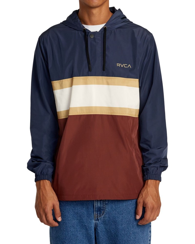 RVCA Meyer II Packable Anorak Men's Jacket, Moody Blue, Medium