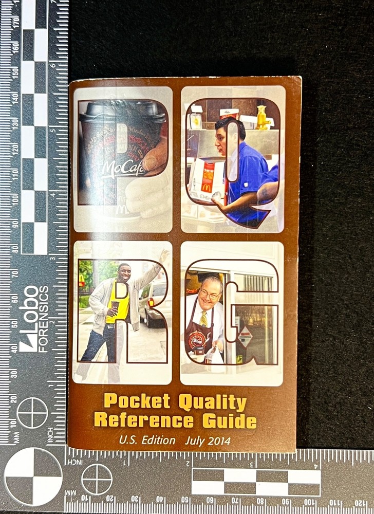 July 2014 McDonald's Pocket Quality Reference Guide, U.S.A. Edition, NOS