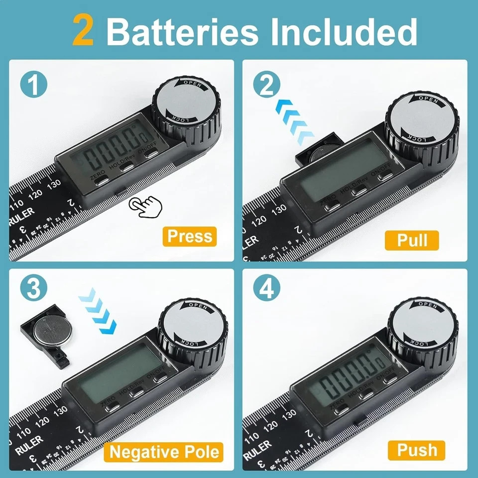 Third Generation Protractor Angle Finder, Digital Angle Ruler with 7Inch/200Mm,