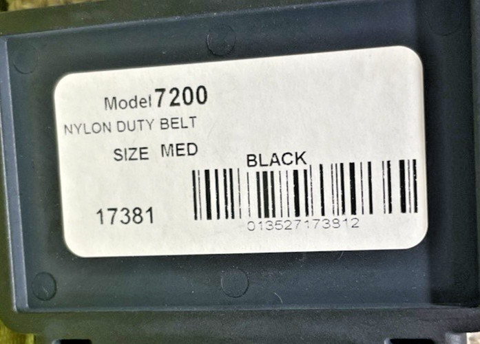 Bianchi Accumold Nylon Duty belt, Model 7200, Size MEDIUM