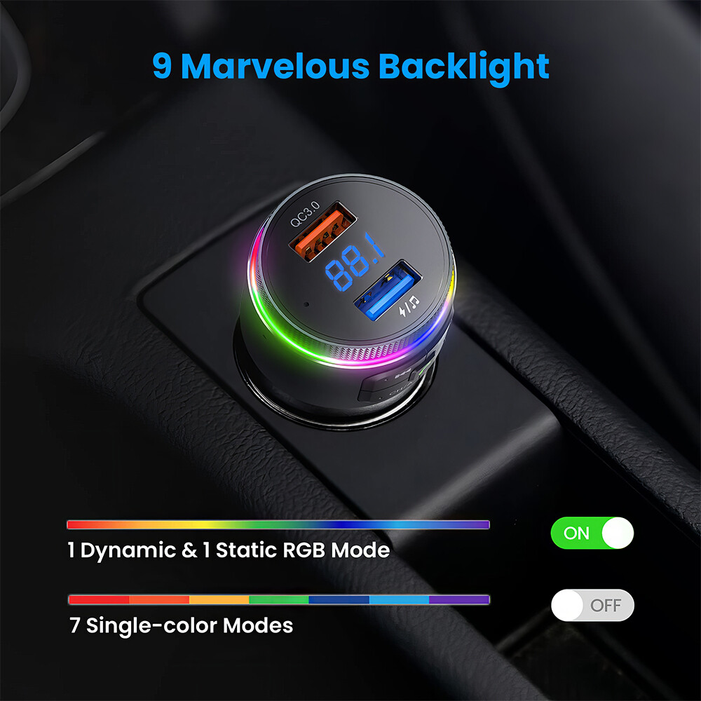 Wireless Car Bluetooth FM Transmitter MP3 Audio USB Charger Adapter Handsfree