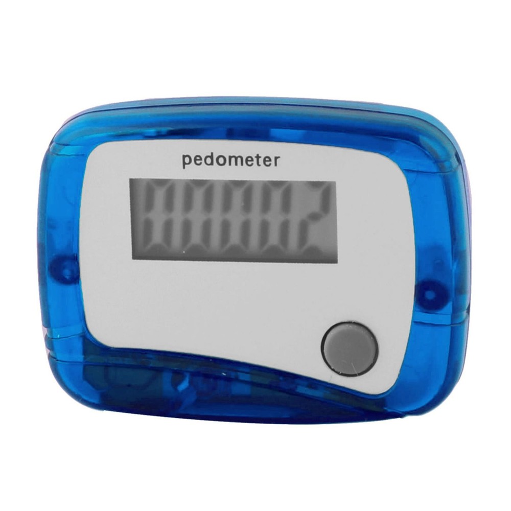 Blue Shell 5 Digits LCD Display Digital Step Counter Pedometer w Clip