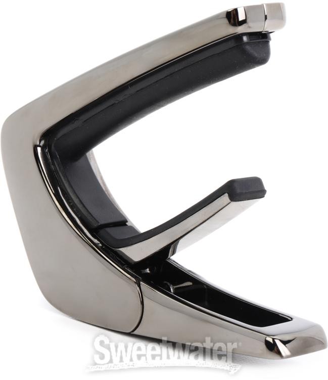 Thalia Shell Collection Capo - Black Chrome with Blue Abalone
