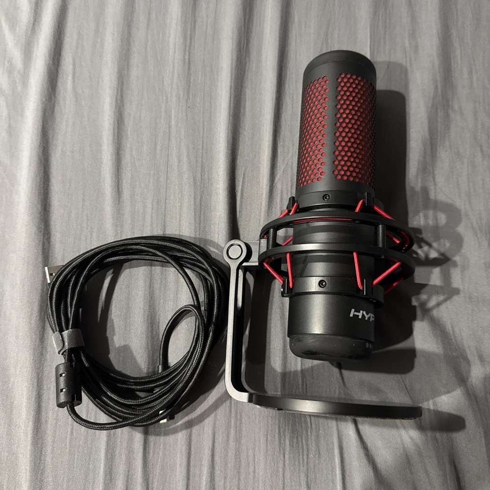 HyperX QuadCast - USB Condenser Gaming Microphone Red LED. Read Description