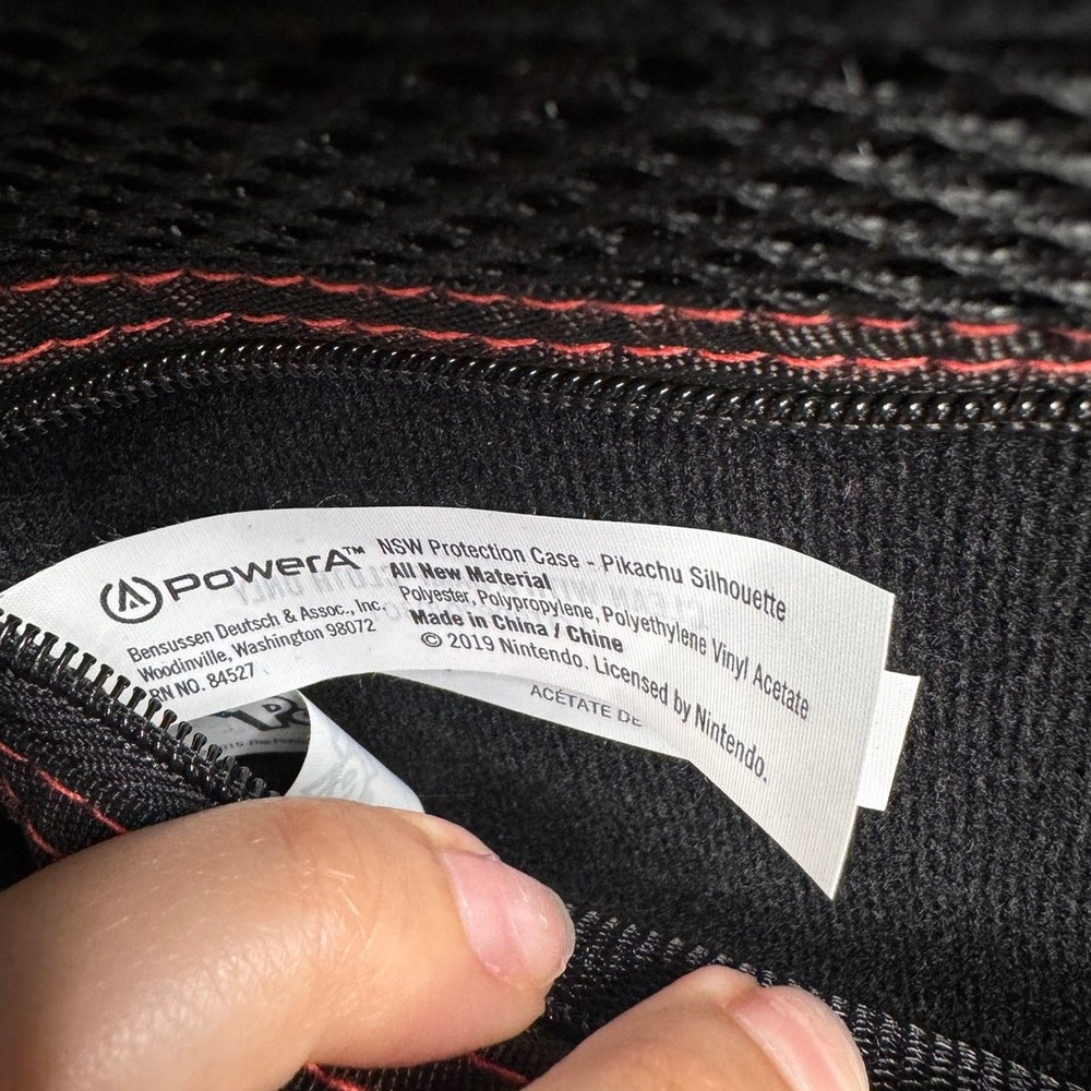 Pikachu Silhouette Nintendo Switch Case Raised Epoxy Design Game Storage