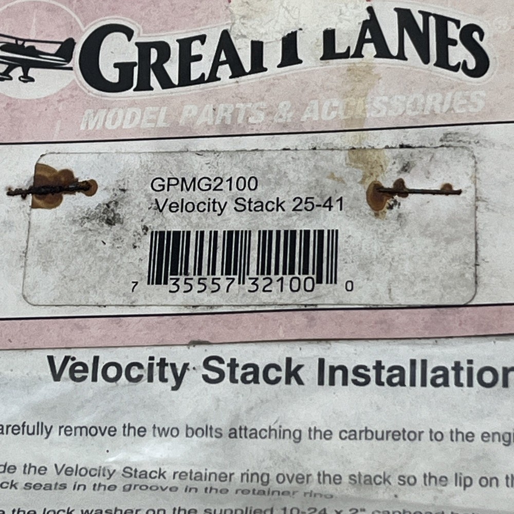 Great Planes GPMG2100 Velocity Stack 25-41 NOS