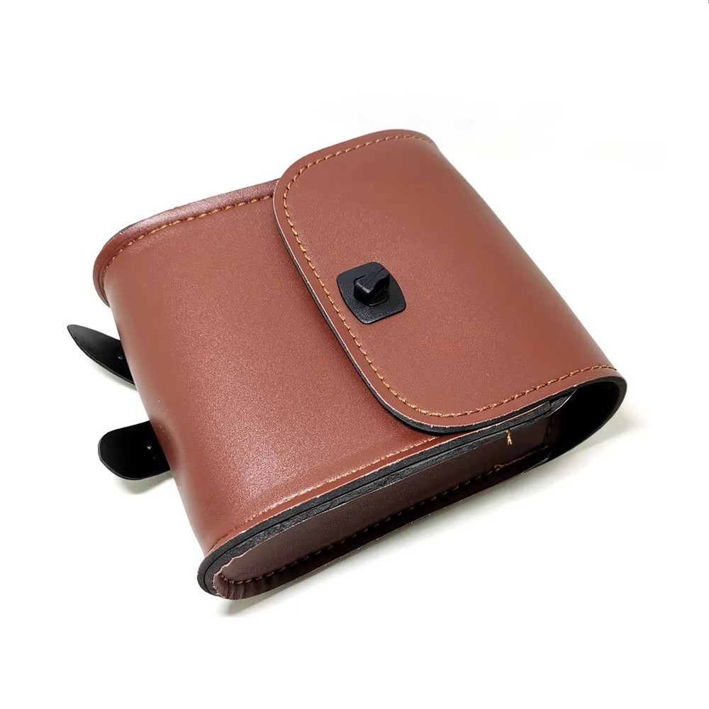 Universal Motorcycle Pouch Front Fork Sissy Bar Saddle Side Tool Bag Pu Leather