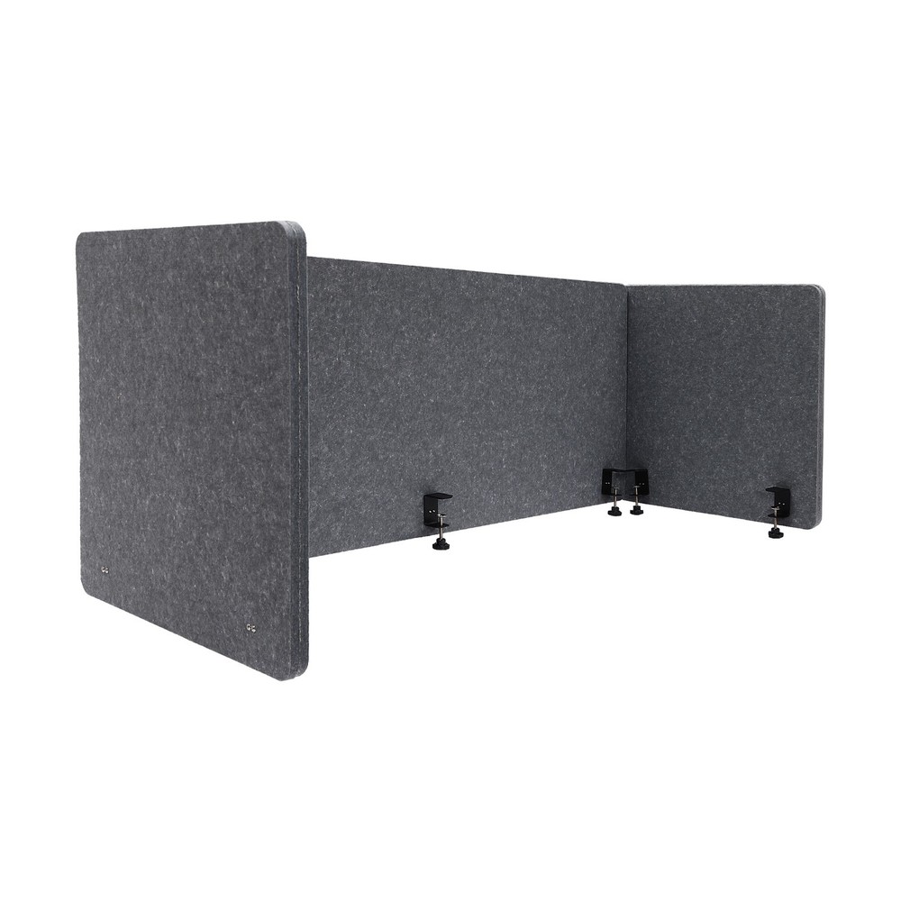 Rectangle Office Partition Grey Desk Divider For Schools Desktop Privacy Panel