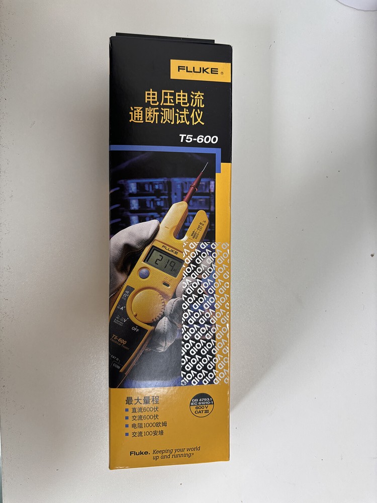 Fluke T5-600 Clamp Meter Continuity Current Electrical Tester