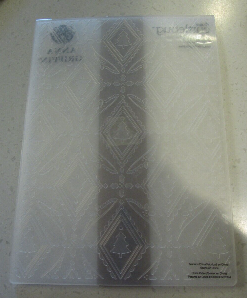 ANNA GRIFFIN CRICUT CUTTLEBUG DIAMOND TREE EMBOSSING FOLDER