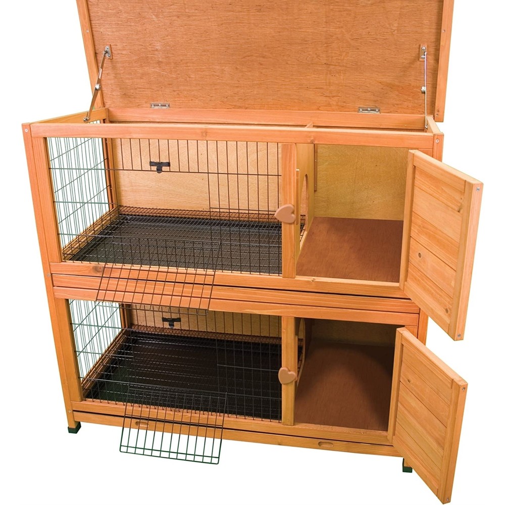 Ware Manufacturing Premium Plus Double Decker Hutch for Rabbits and Small Pets