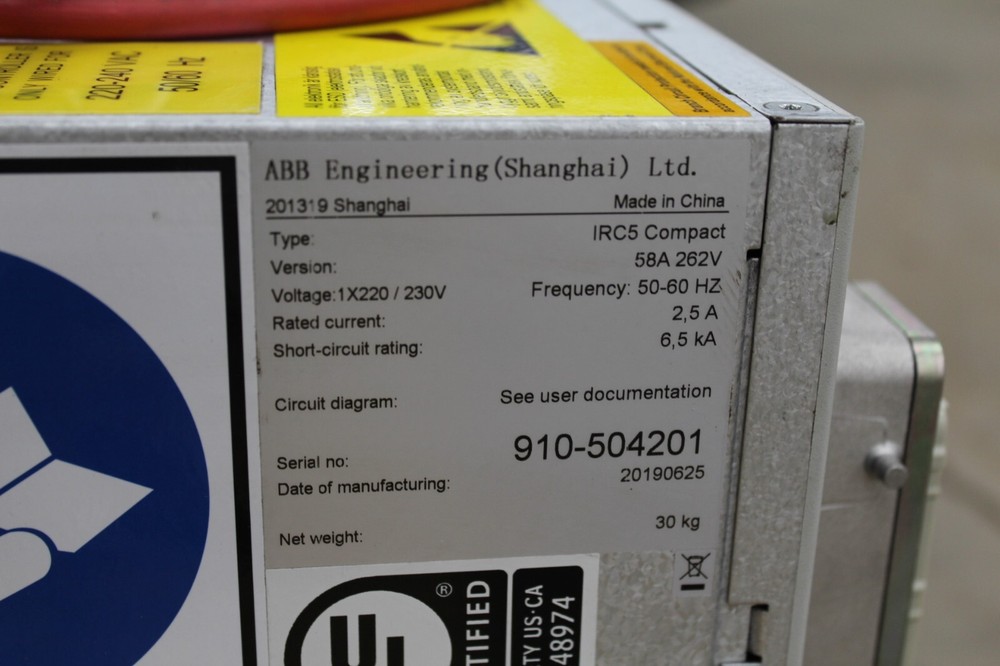 ABB Robot IRB910SC-3/0.65 W/ IRC5 Controller and Teach Pendant